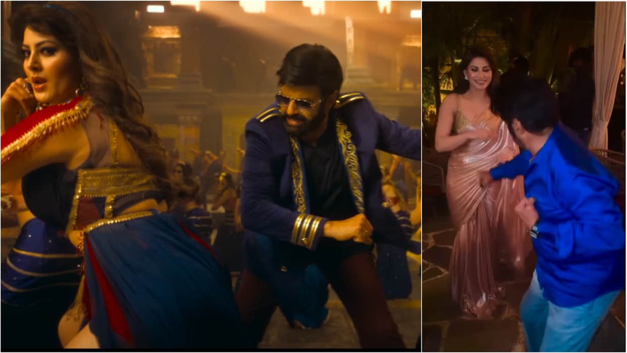 Daaku Maharaaj Nandamuri Balakrishna and Urvashi Rautela do same vulgar step of Dabidi Dibidi trolled again