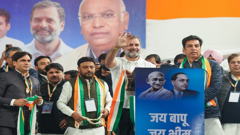 Delhi Assembly Election Rahul Gandhi targets PM Modi and Kejriwal in Seelampur