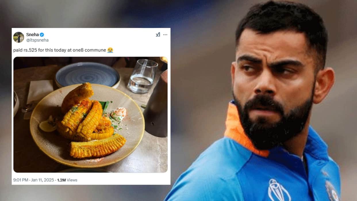 Woman got angry after seeing the expensive price of corn in Virat Kohlis restaurant fans reacted know matter