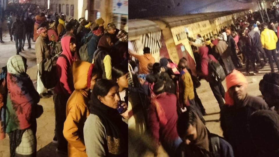 doors of Ganga Gomti bogie were not opened at Bachhrawan railway station crowd created ruckus