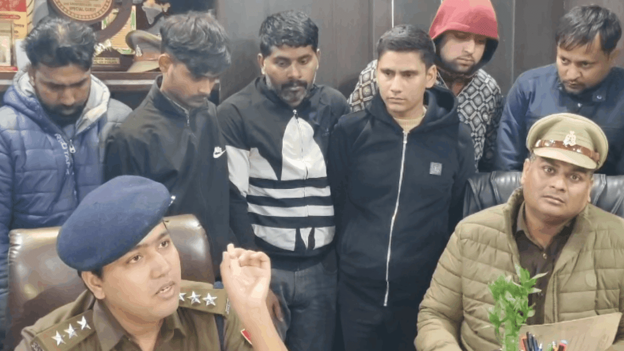 police arrested eight people who were extorting money from dating app