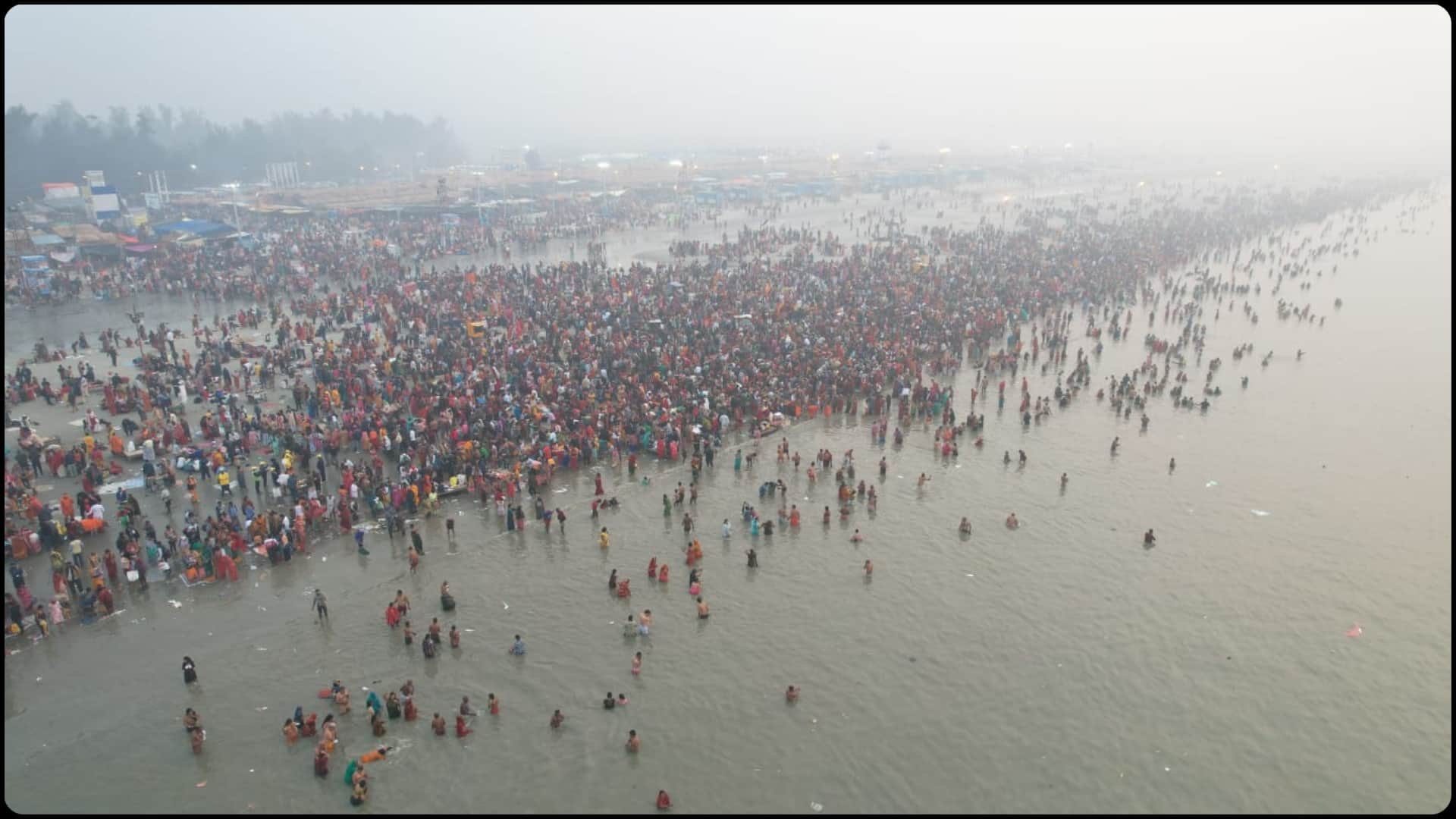 GangaSagar Mela: 85 lakh pilgrims have taken a dip at GangaSagar, Political allegations continue