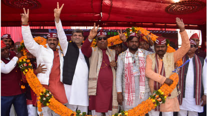 Sanjay Nishad Demands Reservation for Nishad Community at Resolution Rally in Gorakhpur