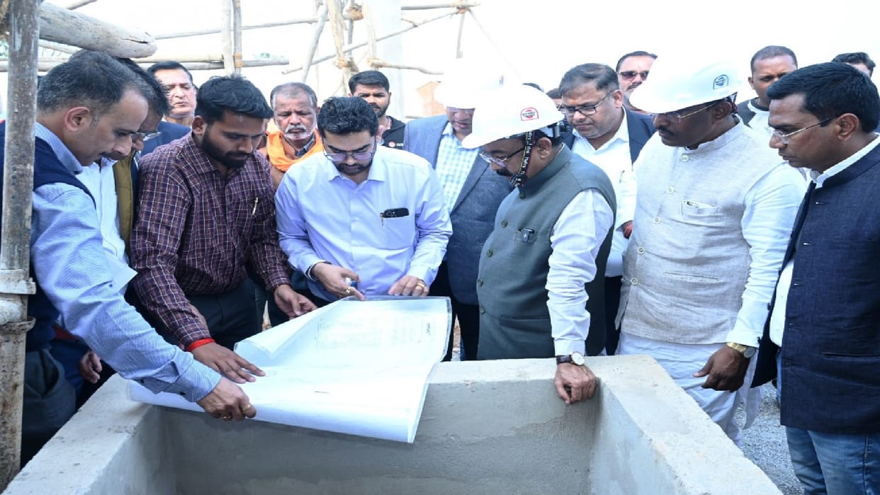 Deputy CM Saw surprise inspection of water supply scheme under construction under Mission Amrit in CG