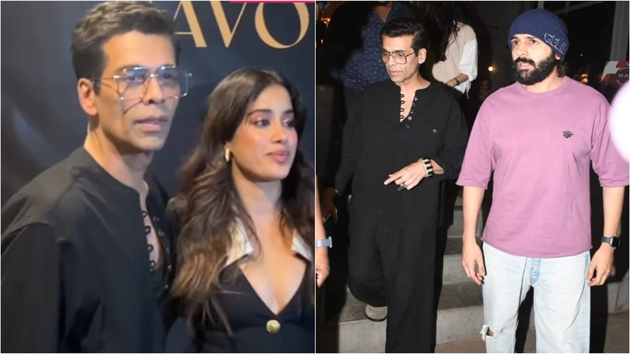 Karan Johar spotted with Janhvi and Kartik it fueled speculations of possible reuniting after Dostana 2 fiasco