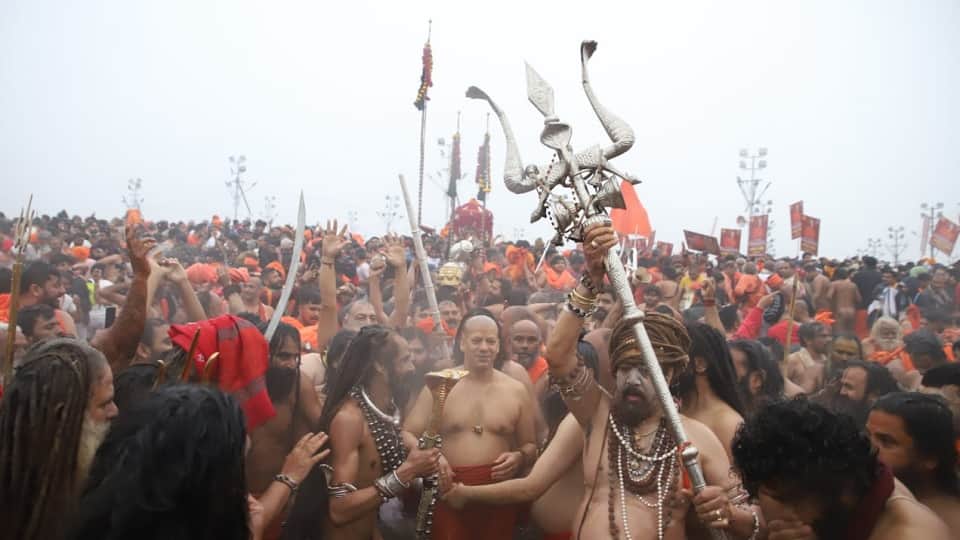 Mahakumbh 2025 Naga initiation began with a call under religious flag