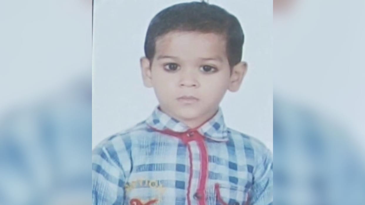 child running away after seeing monkey died after falling from stairs in varanasi
