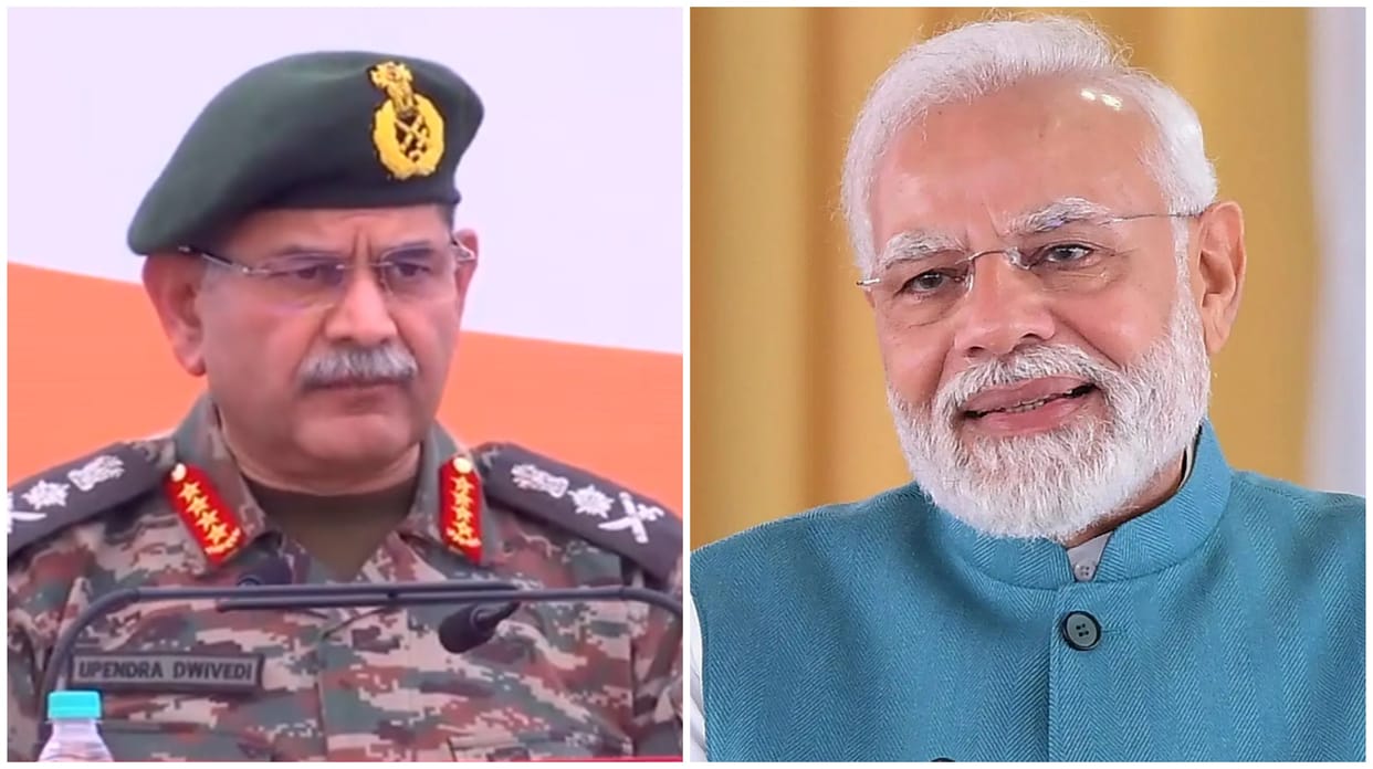 Chief of Army Staff General Upendra Dwivedi and PM Modi On Armed Forces Veterans Day