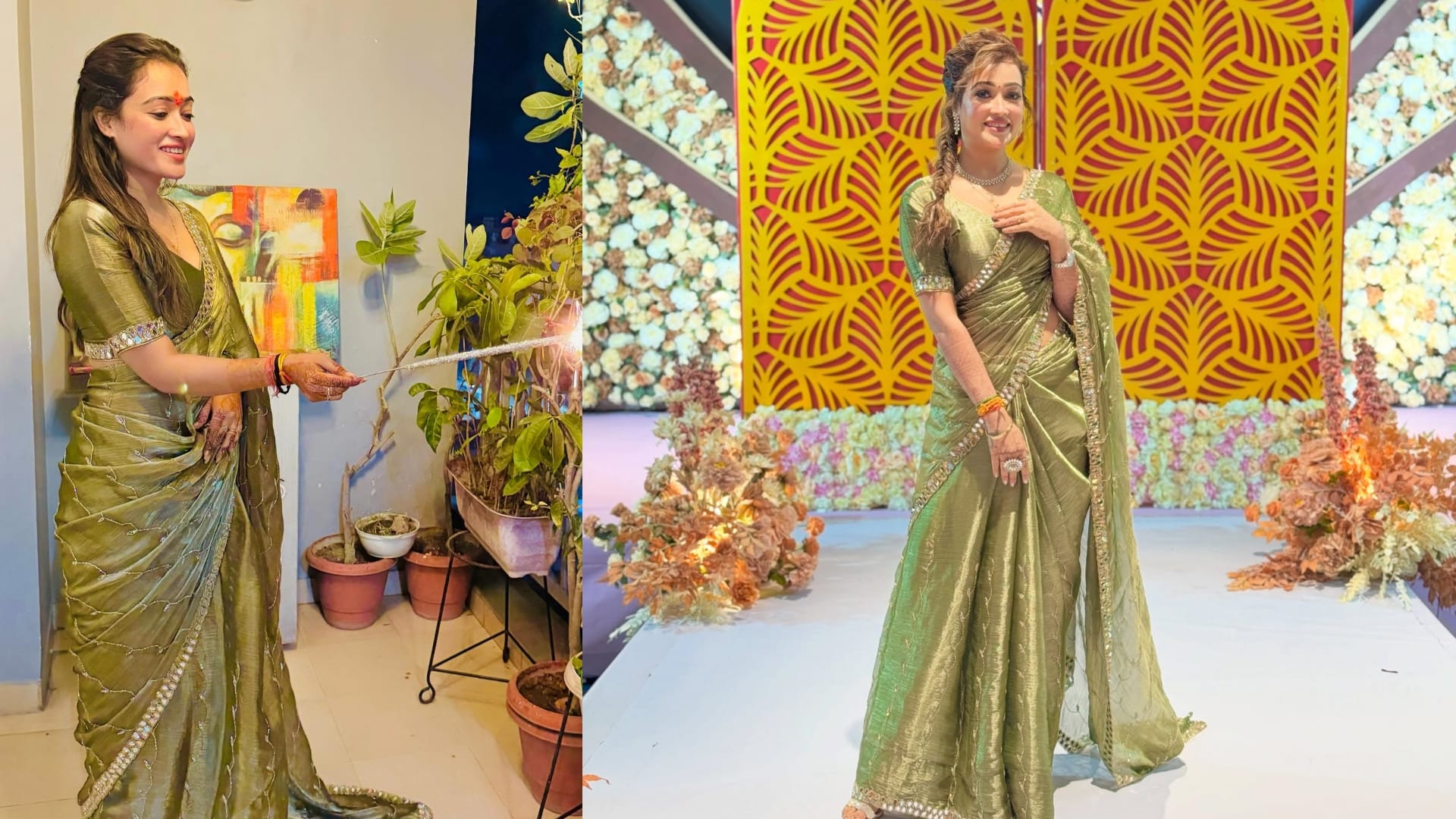 maha kumbh 2025 influencer Harsha Richariya saree look viral on social media disprj