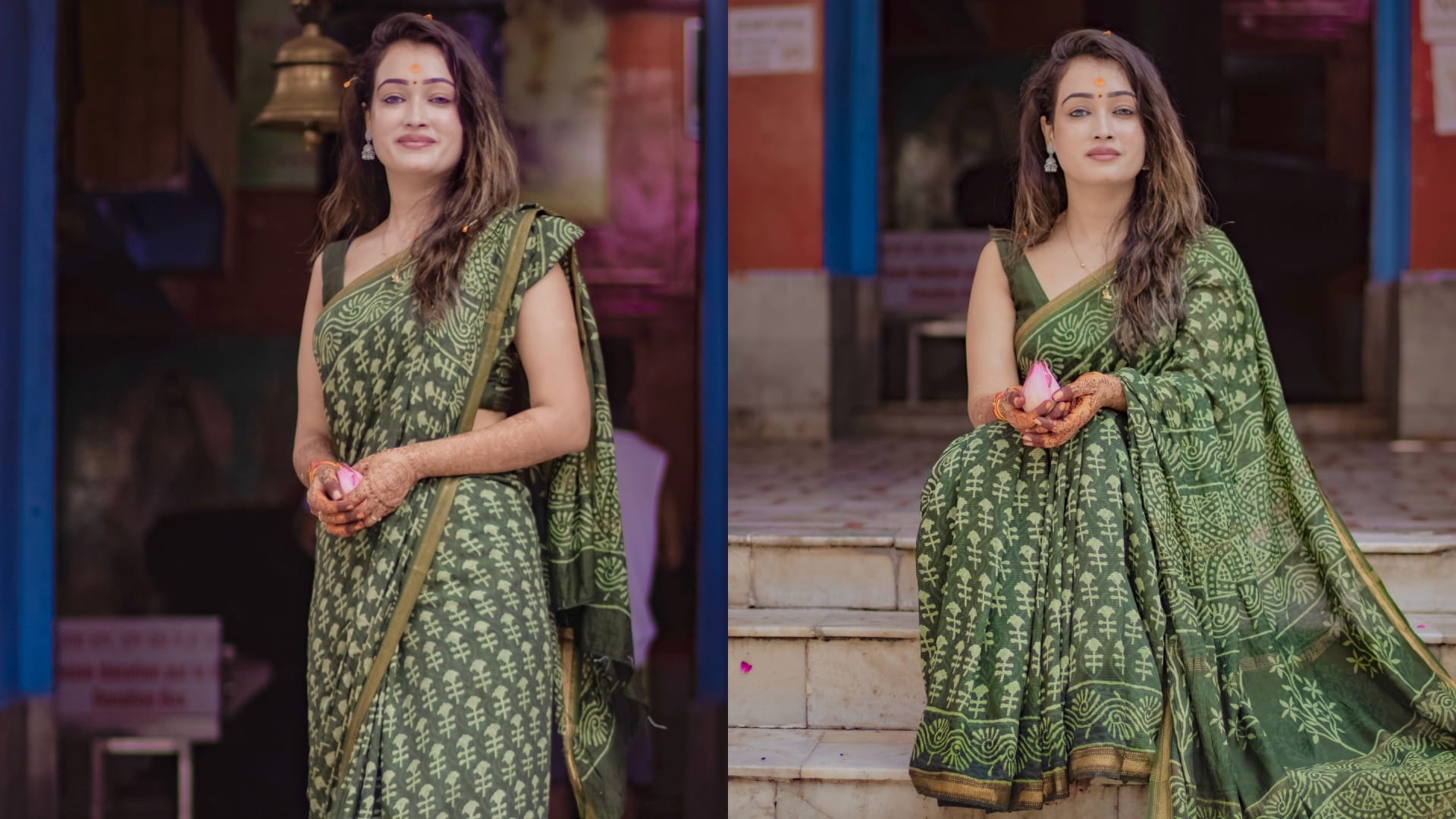 maha kumbh 2025 influencer Harsha Richariya saree look viral on social media disprj
