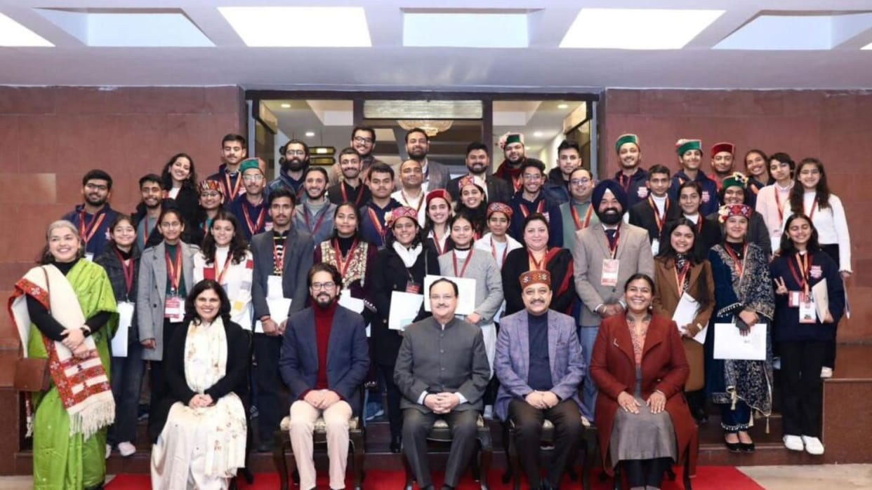 Rohru Arnab met PM Modi 39 students participated in the program organized at Bharat Mandapam