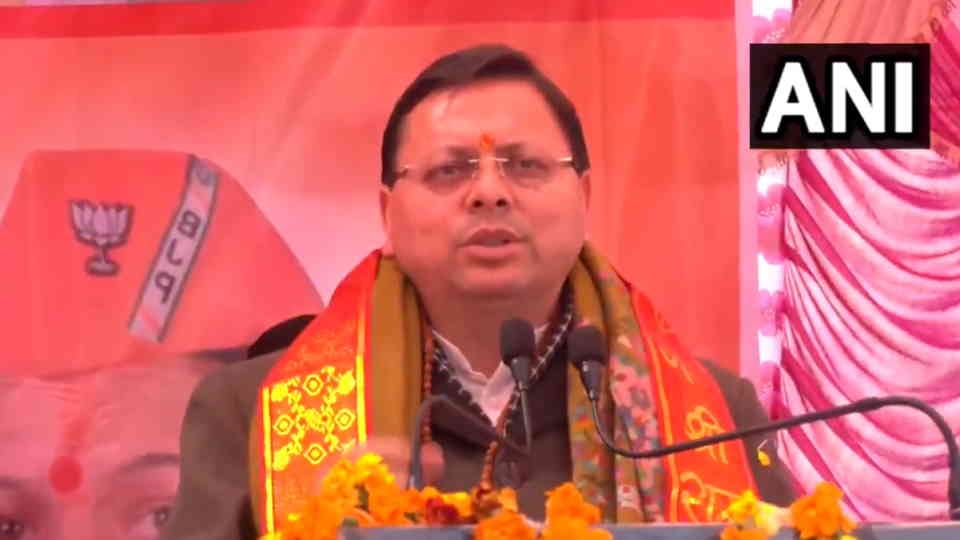 Uttarakhand Nikay Chunav CM Dhami Doing Public Meeting in Support of Gopeshwar bjp candidate