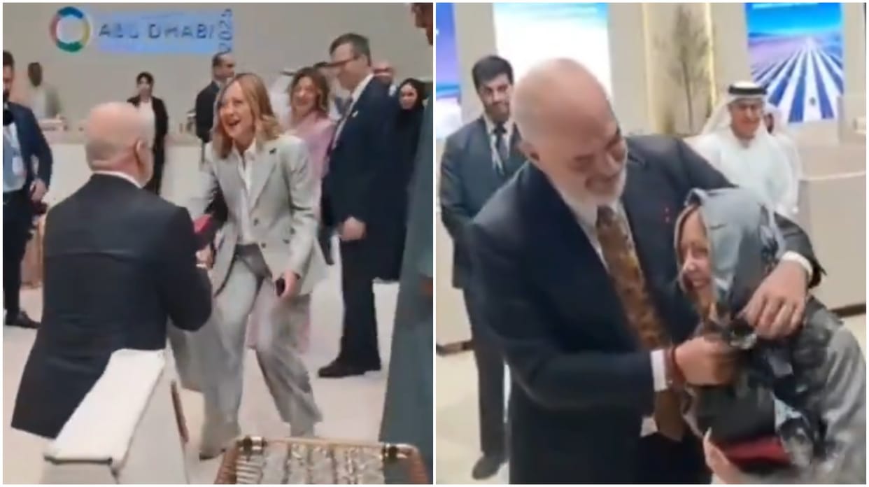 PM Of Albania Got Down On One Knee For Italy's PM Giorgia Meloni video