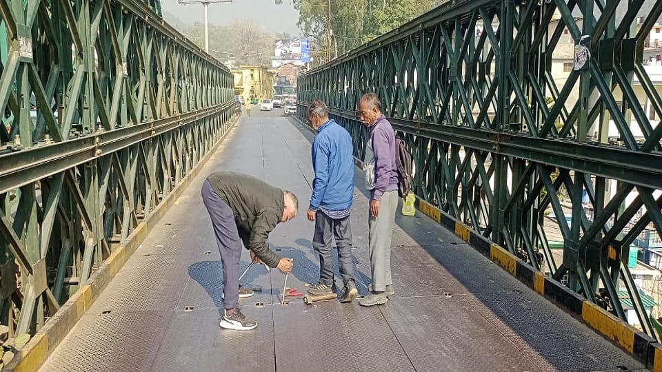 The nuts and bolts of the bailey bridge become loose every day in haldwani