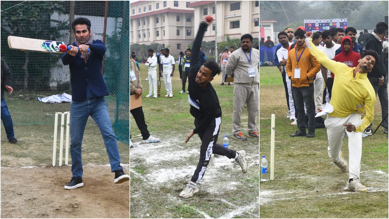 Bunty caught Mohammad Kaif catch on Samar ball in trail of LLC Ten-10 Cricket League