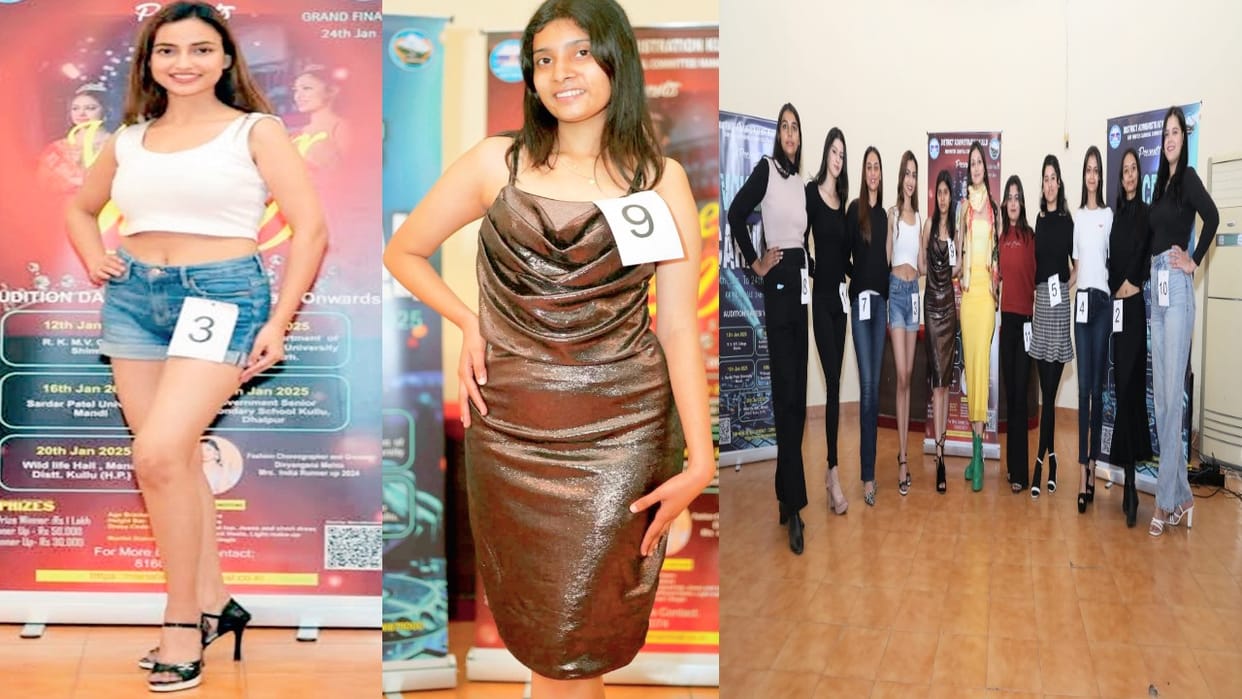 33 contestants walked the catwalk for Manali Winter Queen