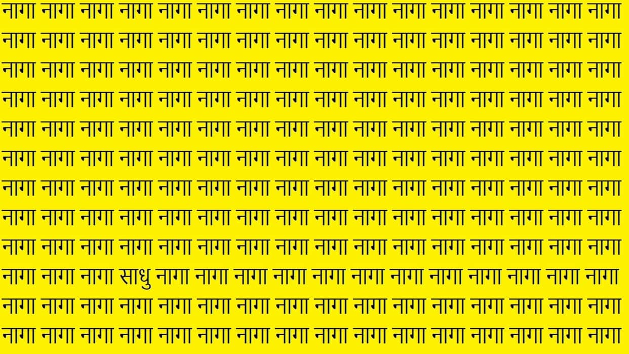 Optical Illusion iq test brain test can you spot naga in 13 seconds