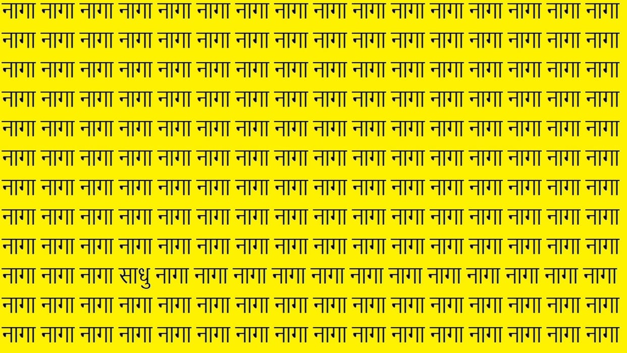 Optical Illusion iq test brain test can you spot naga in 13 seconds