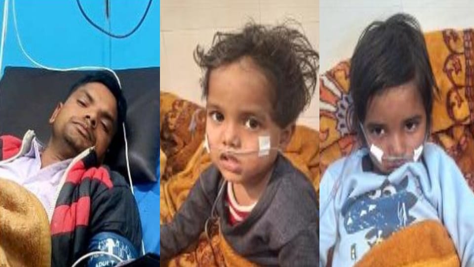 The condition of the father and two daughters is improving