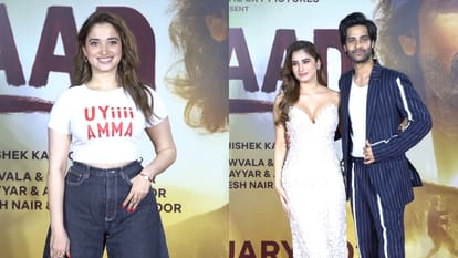 Ajay Devgn Rasha Thadani Amaan Devgan Film Azaad Screening Reached Tamannaah Bhatia To Support