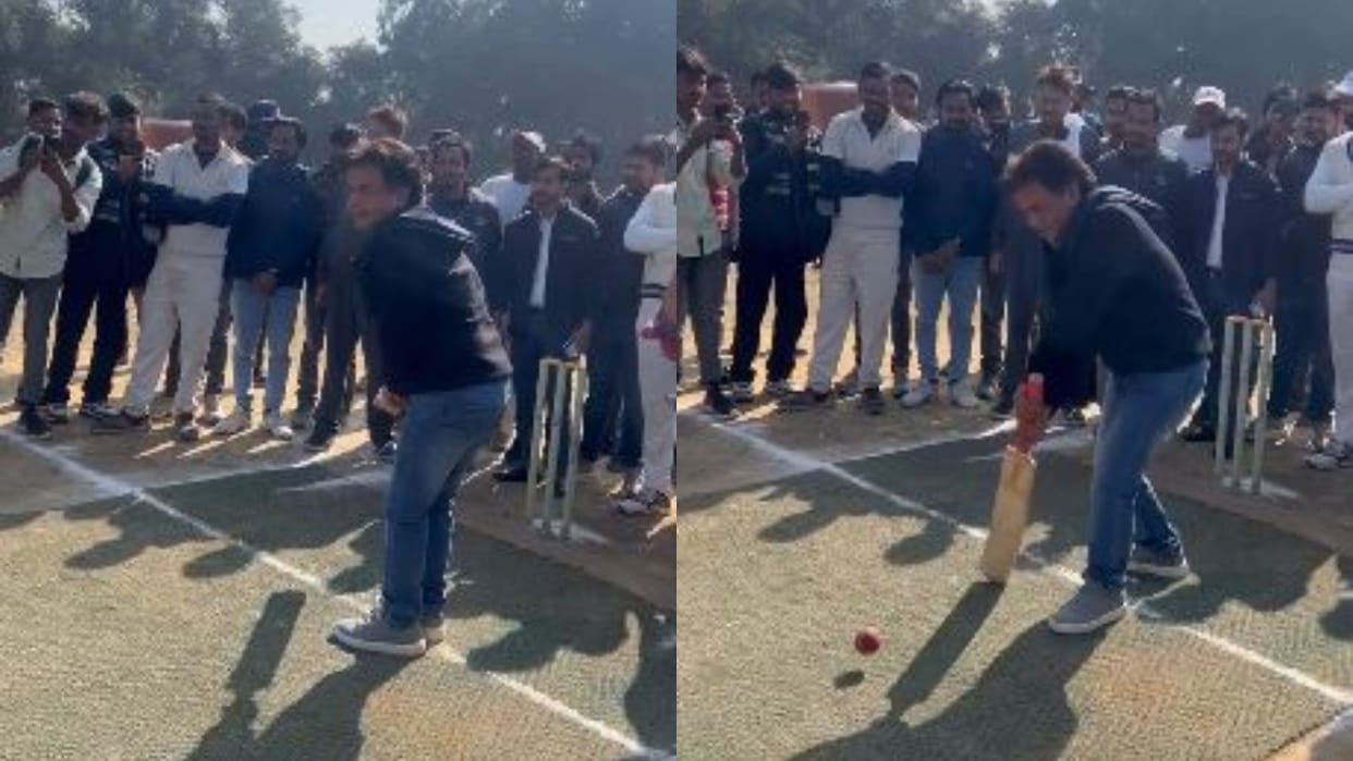 Actor Rajpal Yadav boosted the enthusiasm of the players by batting in shahjahanpur