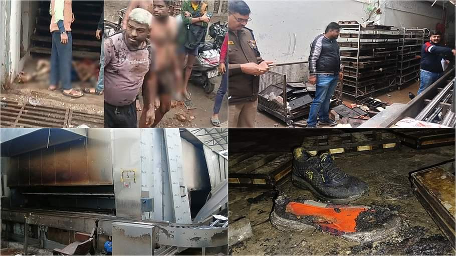 Accident in bakery oven: Packing staff became angels employees burning in fire lives were saved