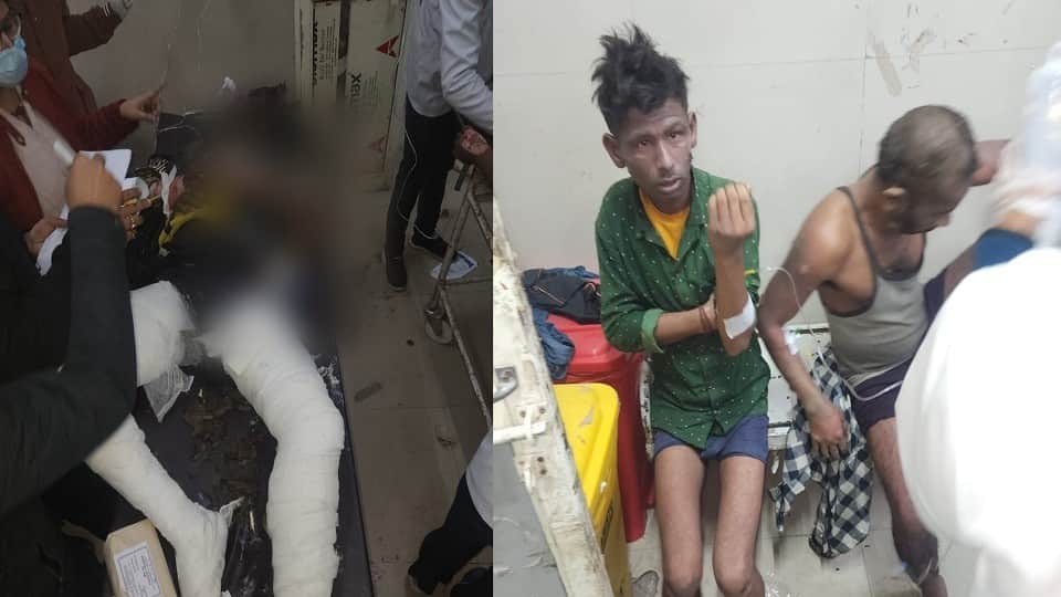 boiler blast in Agra bakery factory 14 workers badly burnt kept writhing in pain on road