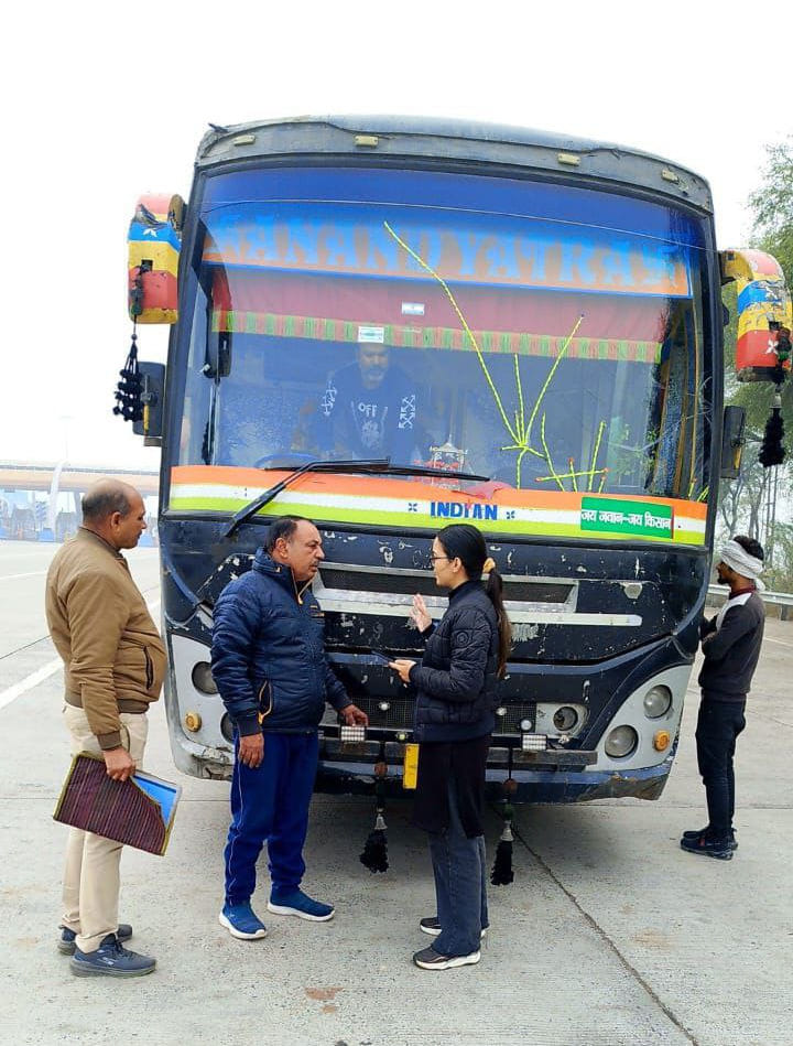 After a person was burnt alive in a bus in Vrindavan the rto department started taking action against vehicles