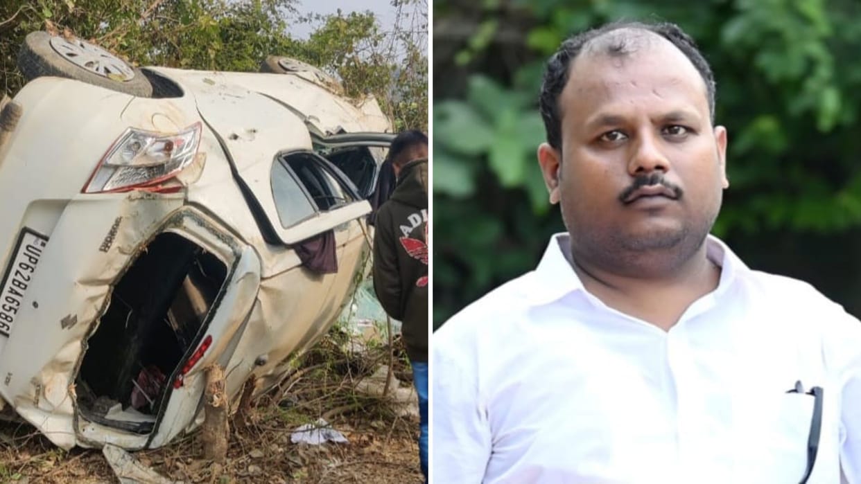road accident in azamgarh young man dies four people injured innocent child family cry inconsolably