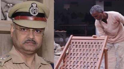 judge giving verdicts while sitting on a chair made by the prisoners of Bareilly Central Jail