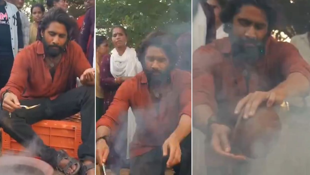 Naga Chaitanya Cooks Traditional Fish Curry For Locals On Thandel Sets video goes viral on social media