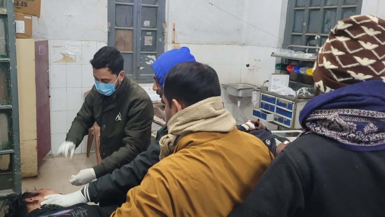 Purnea News: Bike collided with parked JCB; one person died, two seriously injured in horrific road accident