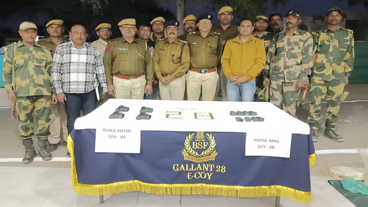 Rajasthan huge cache of weapons recovered on India-Pakistan border in Barmer intelligence agency active