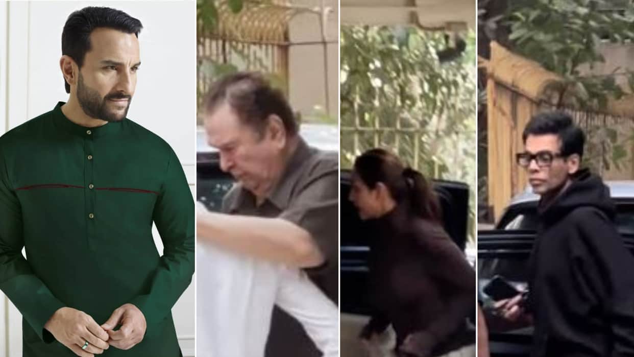 Saif Ali Khan Attack Karan Johar Malaika Arora Kareena Kapoor family mumbai Karisma residence to take update