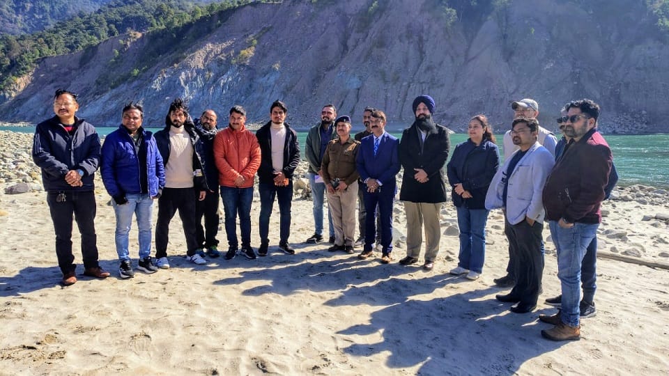 Preparations begin for rafting demo game in Kali River in tanakpur champawat