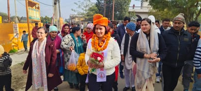 Meerut: Annu Rani reached home with Arjun Award, villagers welcomed her with drums and her mother does Tilak