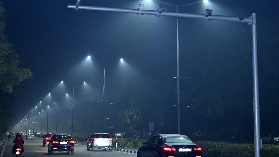 Roads of City Beautiful become Formula One track at night