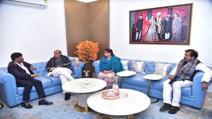 Country Defense Minister Rajnath Singh reached Minister Nandi's house, also met Mandal Presidents