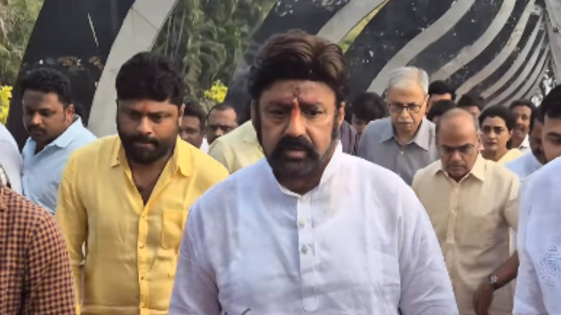 Jr NTR visited the NTR Ghat to offer his prayers to his late grandfather on his 29th death anniversary