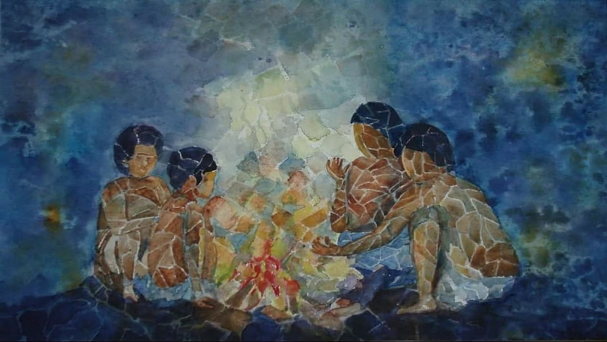 artist Mohammad Qamar carved human emotions with colours in shahjahanpur