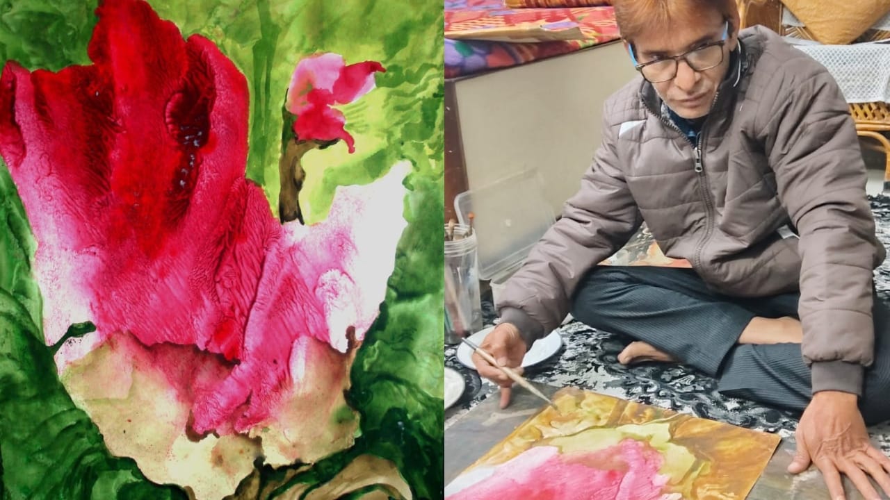 artist Mohammad Qamar carved human emotions with colours in shahjahanpur