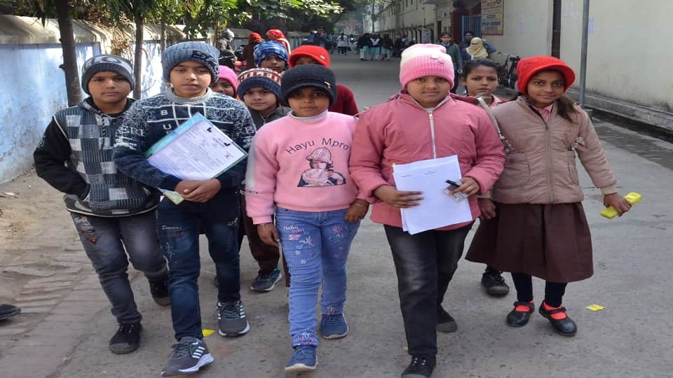 Attendance was low in Jawahar Navodaya Vidyalaya due to cold