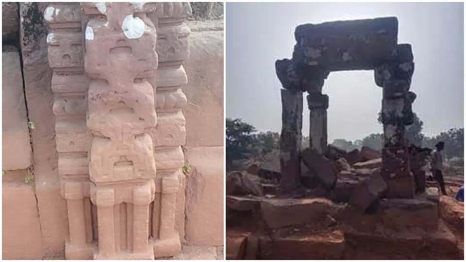 Damoh News Ancient Shiv Temple History Kalchuri Period Shiva Mandir Found in Doni Village Madhya Pradesh
