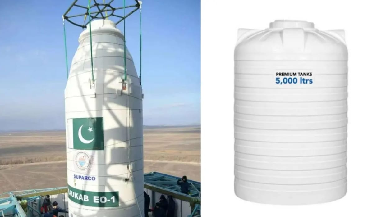 pakistan launch satellite sparks memes users compare with water tank social media