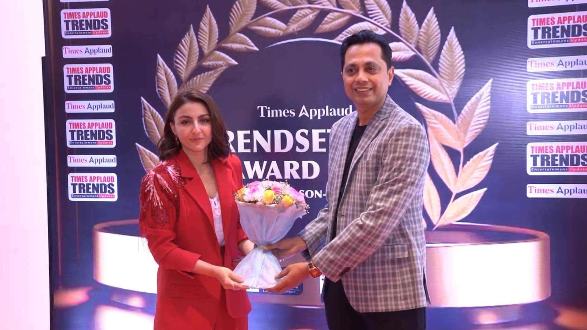 soha ali khan shares brother saif ali khan health update says he is recovering well at trendsetters award 2025