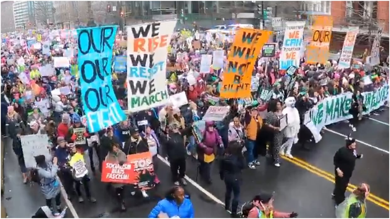 People took protests against Trump before his swearing-in, condemned his policies and values