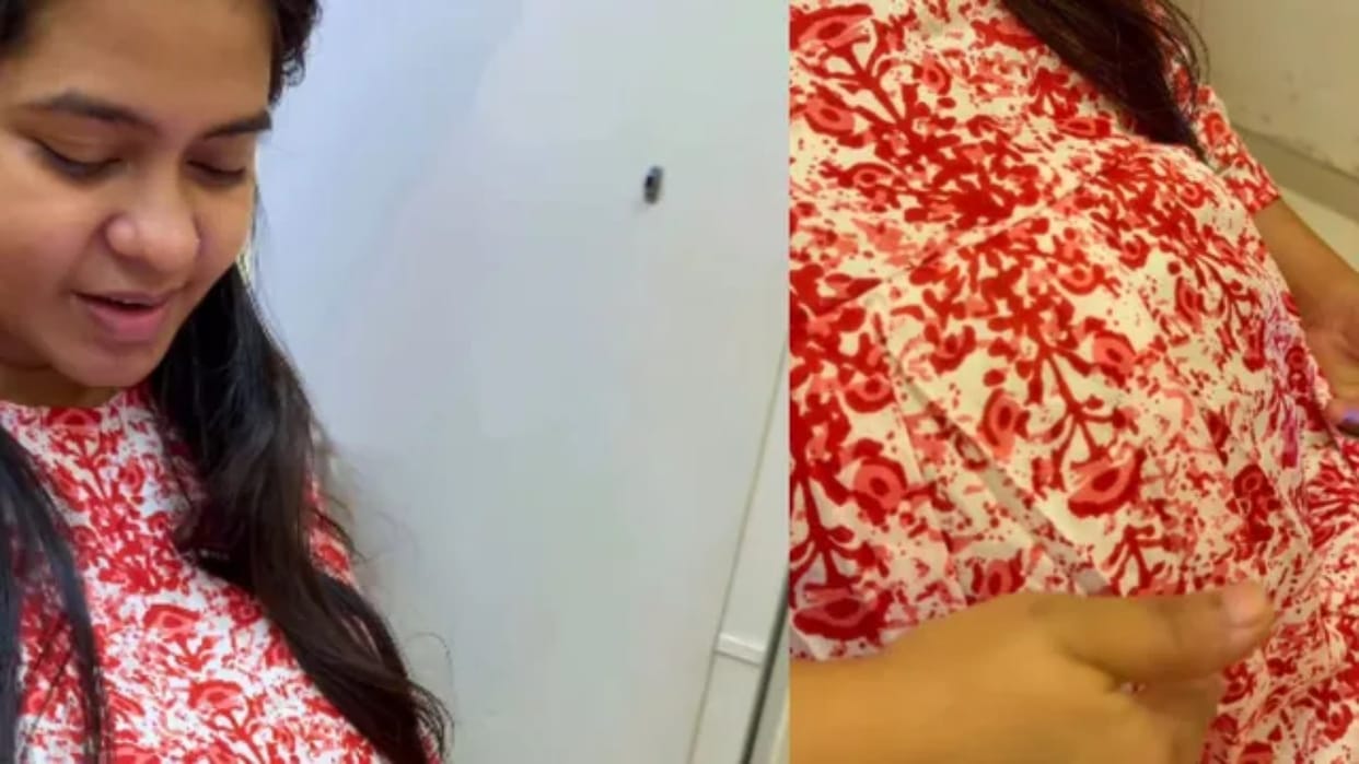 Viral Video pregnant woman play hanuman chalisa baby react in womb viral video fetus react on bhajan