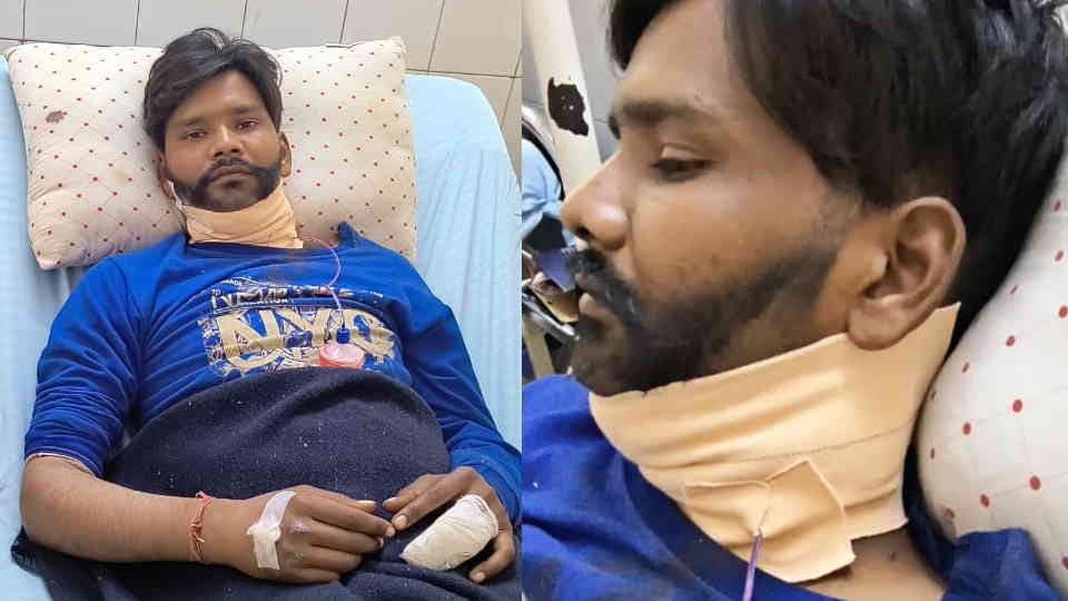 Haridwar News Boy returning from work gets entangled in Chinese manjha got 42 stitches on neck