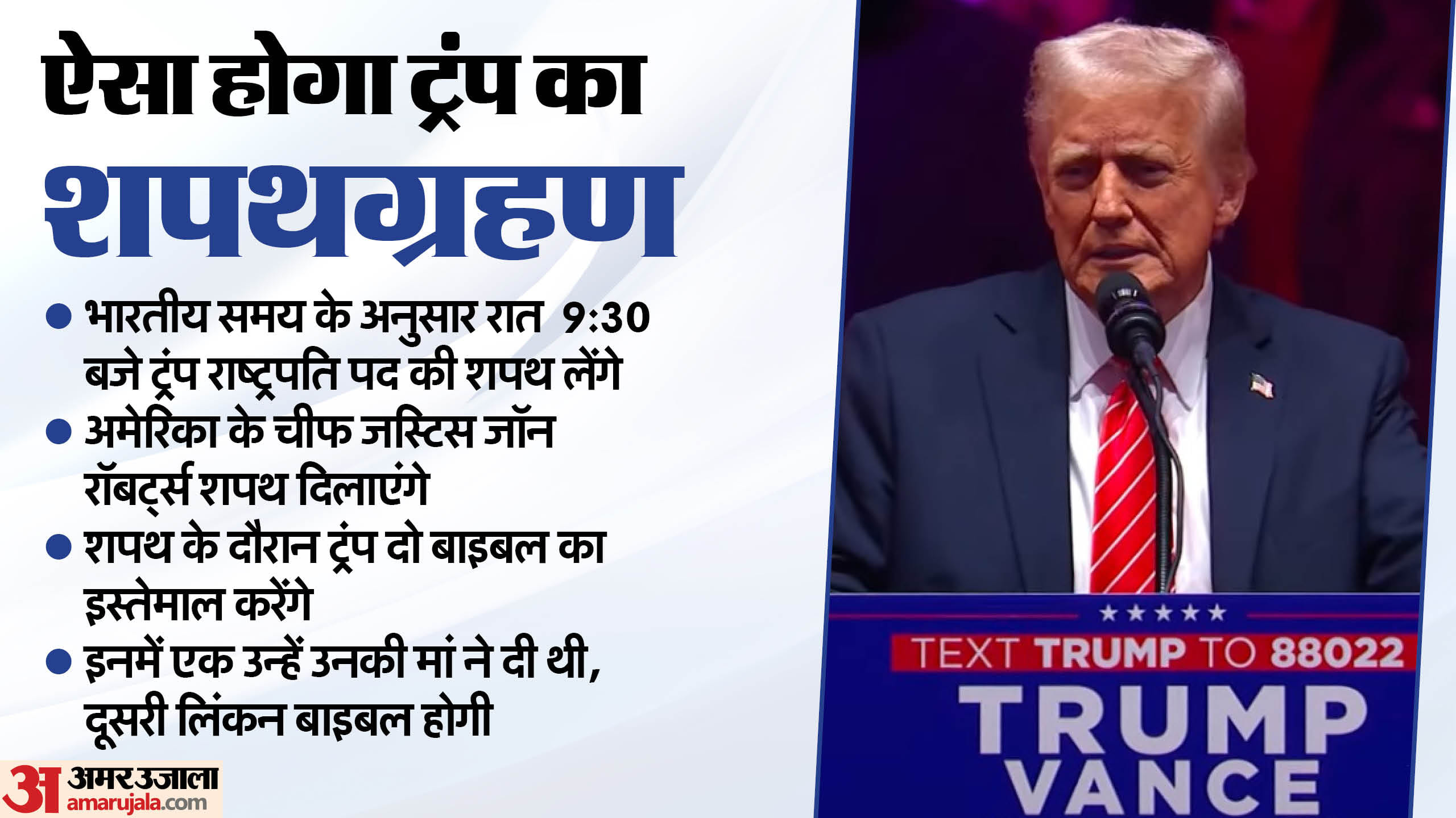 Donald Trump Oath Taking Ceremony Updates Arlington National Cemetery wreath laying news in hindi