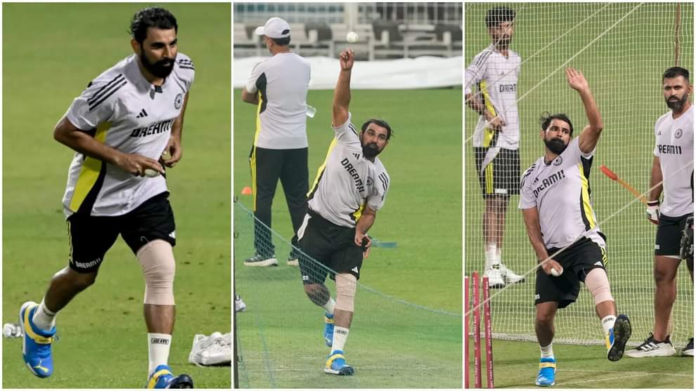 IND vs ENG T20 PHOTOS: आखिरकार भारतीय टीम से जुड़े शमी, कोलकाता में बाएं घुटने पर पट्टी बांधकर किया अभ्यास IND vs ENG T20 PHOTOS: Shami finally joined Indian team, practiced with a bandage on his left knee in Kolkata
